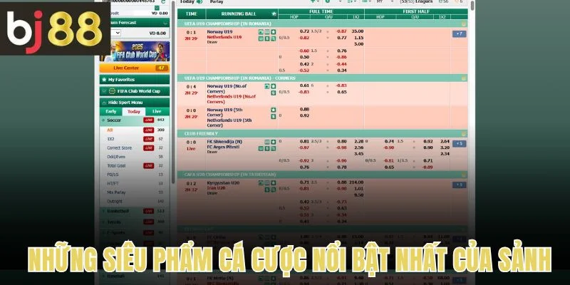 Những siêu phẩm cá cược nổi bật nhất của sảnh thể thao 